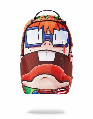 Multicolor Men's Sprayground Rugrats Chucky Shark Backpacks | FGWL08954