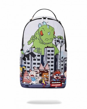 Multicolor Men's Sprayground Rugrats Reptar City Smash Backpacks | KPFX56029