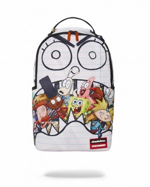 Multicolor Men's Sprayground Spongedoodlebob Backpacks | LOVS25716