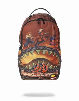 Multicolor Men's Sprayground Street Fighter Backpacks | ZGLW57160