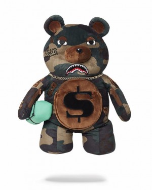 Multicolor Men's Sprayground Teddy Bear Backpacks | EVWN52310