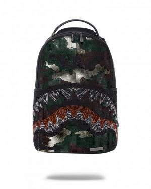 Multicolor Men's Sprayground Trinity Camo Backpacks | WCTU96108