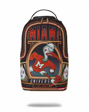 Multicolor Men's Sprayground University Of Miami Backpacks | CZAO62081