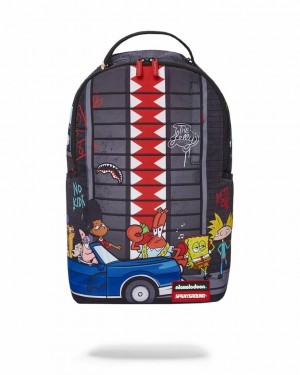 Multicolor Men's Sprayground Vertical Shark Backpacks | KHYF36547