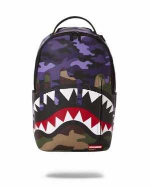 Multicolor Men's Sprayground Xtc Purple Mountaineer Backpacks | AZRN25163