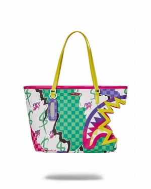 Multicolor Women's Sprayground Dreamy Technicolor Tote Bags | PCES57630