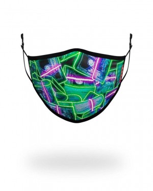 Multicolor Women's Sprayground Neon Money Face Masks | LPXY64017