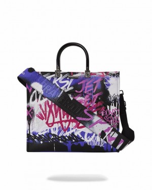 Multicolor Women's Sprayground Shark Atelier Tote Bags | TRNP51804