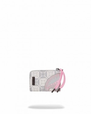 Pink Women's Sprayground A.I.8 African Intelligence Wallets | DUPE75610