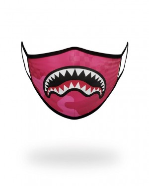 Pink Women's Sprayground Anime Shark Face Masks | IXGS50248