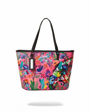 Pink Women's Sprayground Avant Garden Tote Bags | NHWD02546