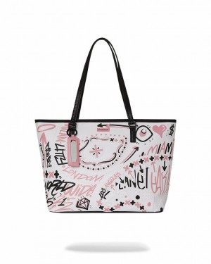 Pink Women's Sprayground Jadore Tote Bags | VZOY46329