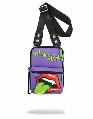 Purple Women's Sprayground Queen Slime Slings Bag | VIMZ06254