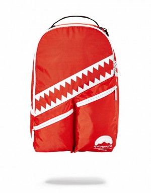 Red Men's Sprayground All Day Backpacks | SCXA14072