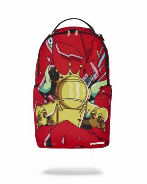 Red Men's Sprayground Astromane Space Odyssey Backpacks | TSZG85436