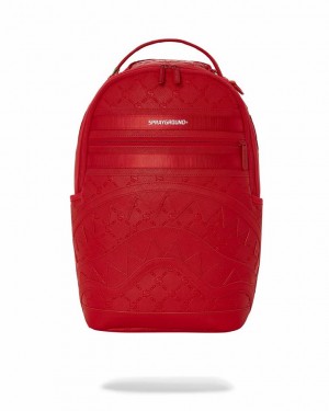 Red Men's Sprayground Deniro Crimson Backpacks | BRPU89725