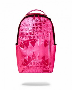 Red Men's Sprayground Infiniti Pink Diamond Backpacks | NWHK06497