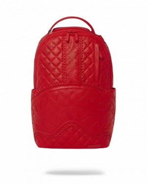 Red Men's Sprayground Red Riviera Backpacks | VEGA98157