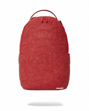 Red Men's Sprayground Skeletal Backpacks | AIUQ14260