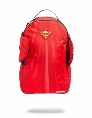 Red Men's Sprayground Superman Cape Wings Backpacks | XPHB79613