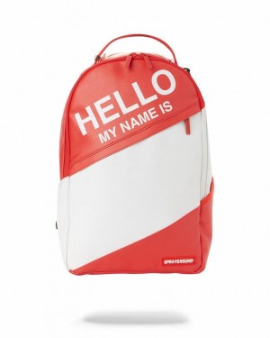 Red White Men's Sprayground Ever Made Dlxv Backpacks | LYWR83261