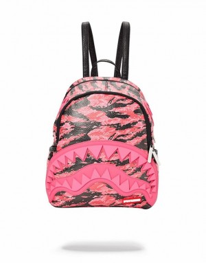 Red Women's Sprayground Camo Sharkmouth Savage Savage | XEOY97184