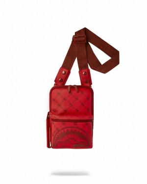 Red Women's Sprayground Moneygram Brick Slings Bag | OEKF25107