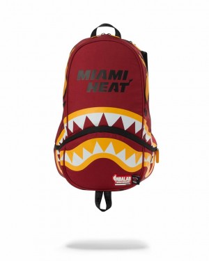 Red Yellow Men's Sprayground Nbalab Backpacks | XLFN36071