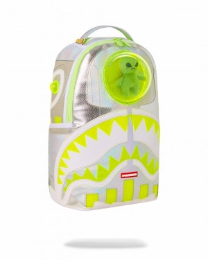 Sliver Yellow Men's Sprayground Alien Backpacks | NQSM01953