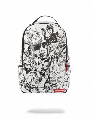 White Men's Sprayground Batman Villains Diy Backpacks | SUGN18902