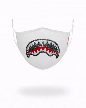 White Men's Sprayground Clearcut Face Masks | VCEH78032