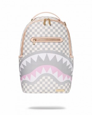 White Men's Sprayground Rose All Day La Palais Backpacks | DHJT70934