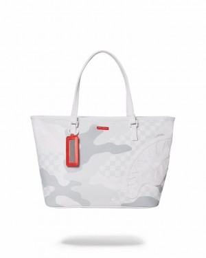 White Women's Sprayground 3am Le Blanc Tote Bags | TUDY37085