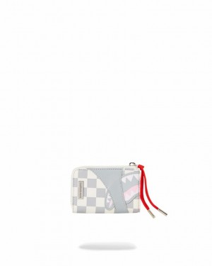 White Women's Sprayground Air To The Throne Jetset Wallets | GQTW32074