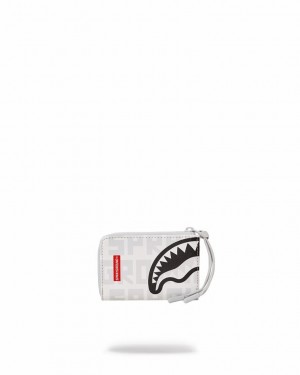 White Women's Sprayground Split The Check (Pearl) Wallets | TRNV25801