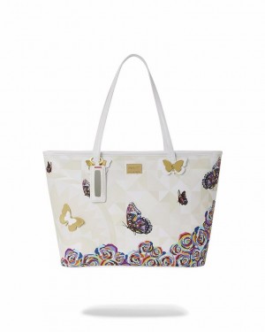 White Women's Sprayground Sutton Tote Bags | OVPB70869