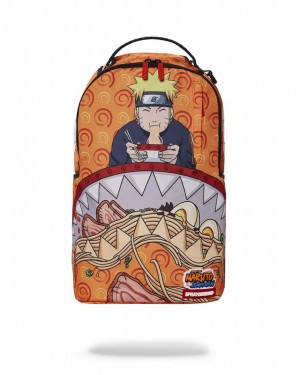 Yellow Men's Sprayground Naruto Ramen Shark Backpacks | EPAS72689