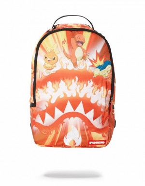 Yellow Men's Sprayground Pokemon Backpacks | HBJP96187