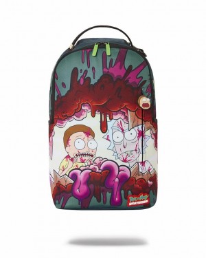 Yellow Men's Sprayground Rick And Morty Backpacks | YQUZ15806