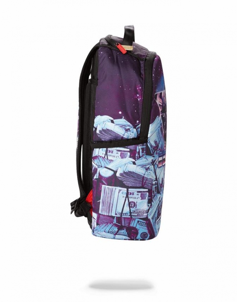 Black Blue Men's Sprayground Independence Day Money Backpacks | TWNZ52368