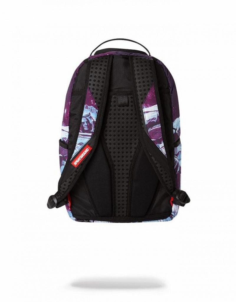 Black Blue Men's Sprayground Independence Day Money Backpacks | TWNZ52368