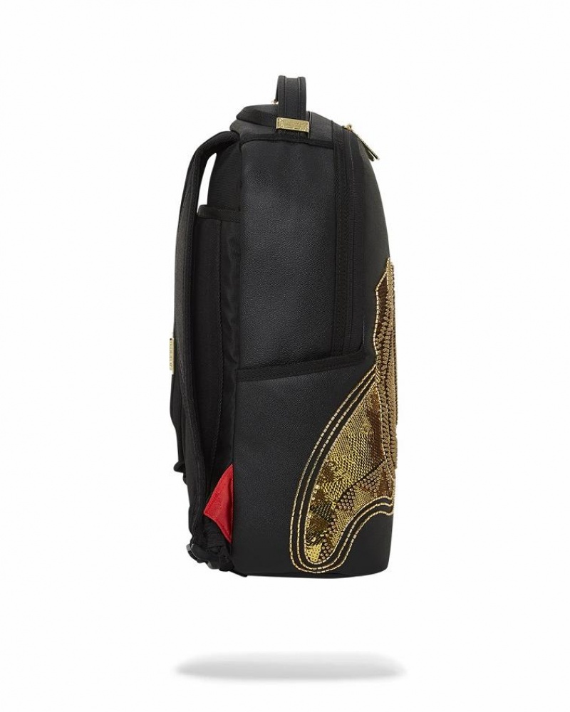 Black Gold Men's Sprayground A.I.8 African Intelligence Backpacks | EBTA31452