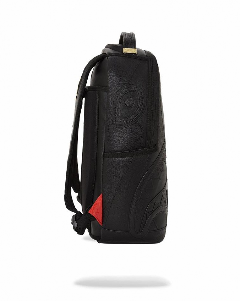 Black Gold Men's Sprayground Half Graff Glide Backpacks | CVEO56712