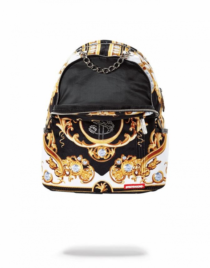 Black Gold Women's Sprayground Palace Of Sharks Savage | VDSK19367