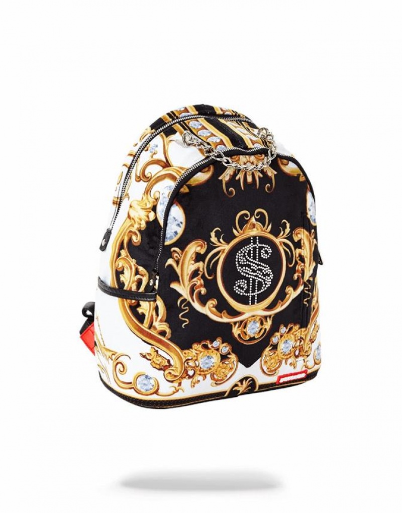 Black Gold Women's Sprayground Palace Of Sharks Savage | VDSK19367