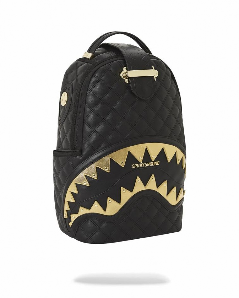 Black Men's Sprayground 24k Geneva Backpacks | XURJ48067