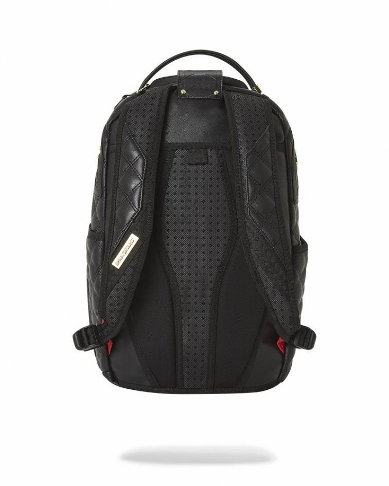 Black Men's Sprayground 24k Geneva Backpacks | XURJ48067