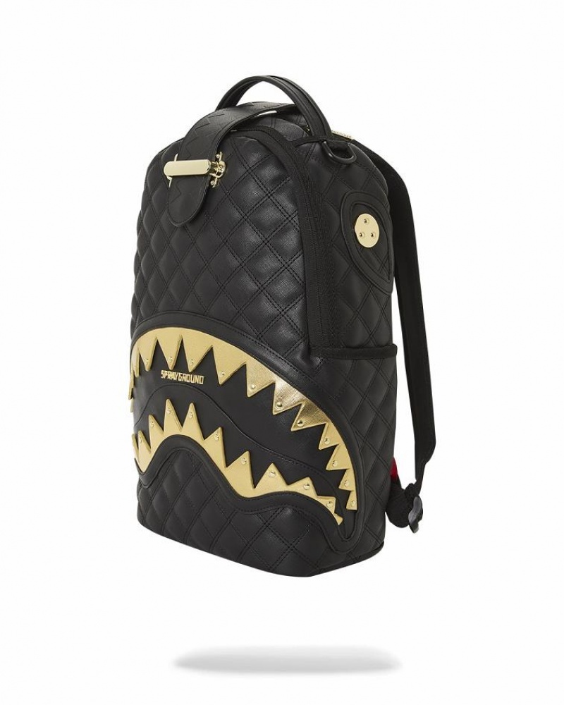 Black Men's Sprayground 24k Geneva Backpacks | XURJ48067