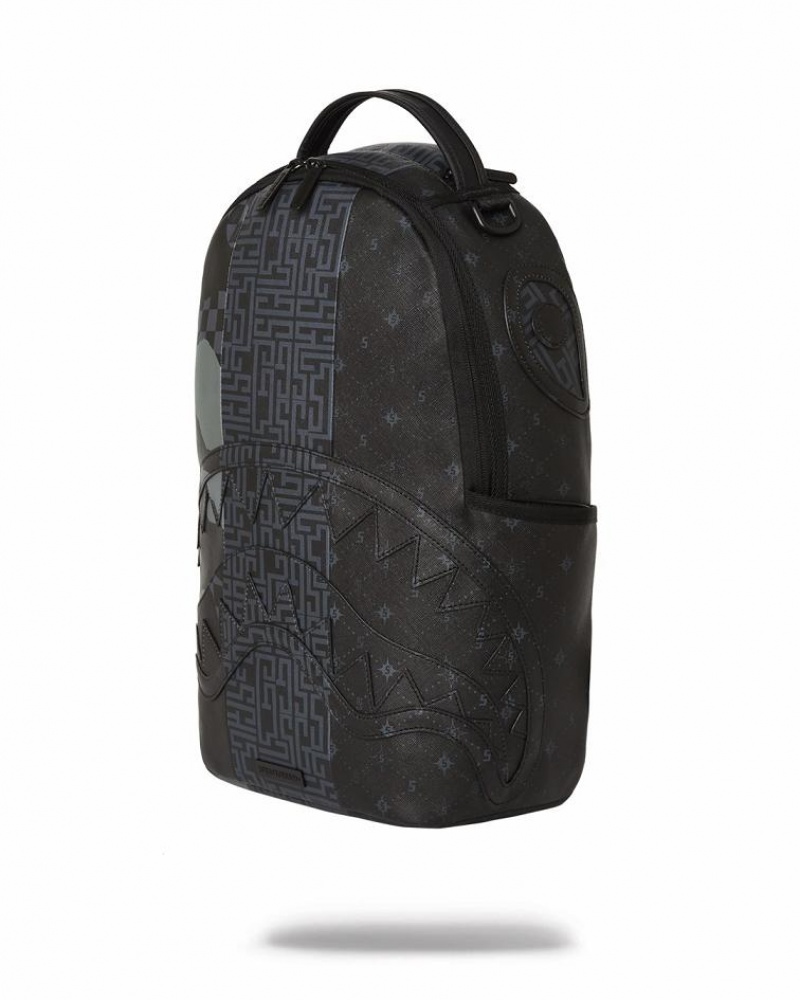 Black Men's Sprayground 3am The Trilogy Backpacks | JCPO93547