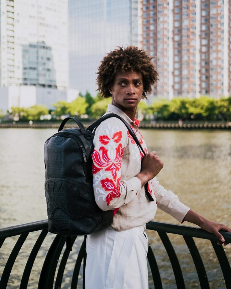 Black Men's Sprayground 3am The Trilogy Backpacks | JCPO93547